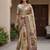 Beige virana silk blend smart rich looks printed saree