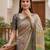 Grey virana silk blend smart rich looks printed saree