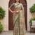 Grey virana silk blend smart rich looks printed saree