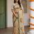 Peach virana silk blend smart rich looks printed saree