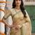 Peach virana silk blend smart rich looks printed saree