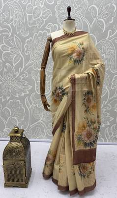 Chiku virana silk blend smart rich looks printed saree 5