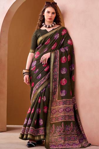 Mahendi trendy p v chanderi girlie saree