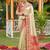Cream ethnic soft silk blend woven ceremonial saree