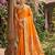Yellow soft silk blend woven partywear saree