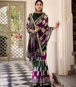 Green viscose chanderi casual looks saree