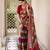 Maroon viscose chanderi casual looks saree