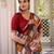 Maroon viscose chanderi casual looks saree