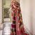 Maroon viscose chanderi casual looks saree