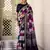 Navy blue viscose chanderi casual looks saree