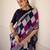 Navy blue viscose chanderi casual looks saree