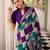 Purple viscose chanderi casual looks saree