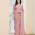 pink silk blend partywear ready to wear saree