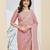 pink silk blend partywear ready to wear saree