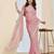 pink silk blend partywear ready to wear saree