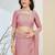 pink silk blend partywear ready to wear saree