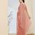 peach silk blend partywear pre draped saree