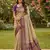 Beige cotton woven ethnic partywear saree