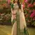 Beige cotton woven ethnic partywear saree