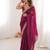 Purple satin partywear saree 