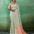 Green woven linen cotton saree