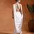 White ivory embroidered chiffon saree set