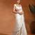 Ivory embroidered dotted georgette dupion silk pant saree set