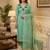 Elegant butterfly embroidered kasa silk dress material set with silk dupatta