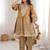 Incredible Golden Mirror Work Tissue Party Wear Co-ord Set With Batwa