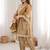 Incredible Golden Mirror Work Tissue Party Wear Co-ord Set With Batwa