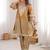 Incredible Golden Mirror Work Tissue Party Wear Co-ord Set With Batwa