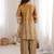 Incredible Golden Mirror Work Tissue Party Wear Co-ord Set With Batwa