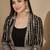 Black faux georgette full sleeve embroidered gown with jacket and dupatta