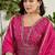 Pink chinon stitched gown with dupatta full sleeve embroidered anarkali gown