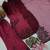 maroon satin rayon embroidered kurta palazzo set with organza dupatta