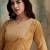 Yellow cotton stitched top with stitched cotton bottom and - dupatta 3/4 sleeve printed straight top