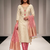 Elegant simmer butti embroidered dress material with simmer dupatta
