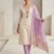 Elegant simmer butti embroidered dress material with simmer dupatta