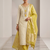 Elegant simmer butti embroidered dress material with simmer dupatta