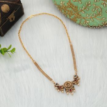 Rani & green color choker temple necklace 1