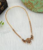 Rani & green color choker temple necklace
