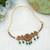Maroon & green color choker temple necklace