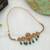 Green color choker temple necklace