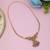 Maroon & green color choker temple necklace