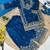 Royal blue embroidered kids plazzo suit with plain dupatta partywear ethnic set for girls
