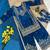Royal blue embroidered kids plazzo suit with plain dupatta partywear ethnic set for girls
