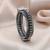 Silver color oxidised openable bracelet