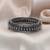 Silver color oxidised openable bracelet