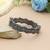 Silver color oxidised openable bracelet