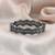 Silver color oxidised openable bracelet